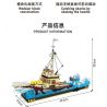 SMALL ANGLE JD074 TÀU CHỞ HÀNG VÀ CÁ MẬP TRẮNG NHỎ bộ đồ chơi xếp lắp ráp ghép mô hình Movie & Game SHARK ATTACK! Phim Và Trò Chơi 1109 khối