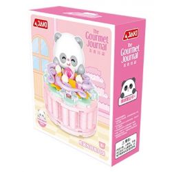 JAKI MK015 NHẬT KÝ ẨM THỰC BÁNH TRUNG THU ĐÀO HỒNG PANDA bộ đồ chơi xếp lắp ráp ghép mô hình PEACH MOONCAKES