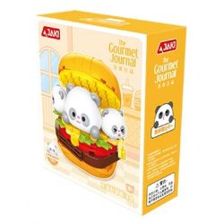 JAKI MK017 NHẬT KÝ ẨM THỰC BURGER CHUBBY PANDA bộ đồ chơi xếp lắp ráp ghép mô hình HAMBURG