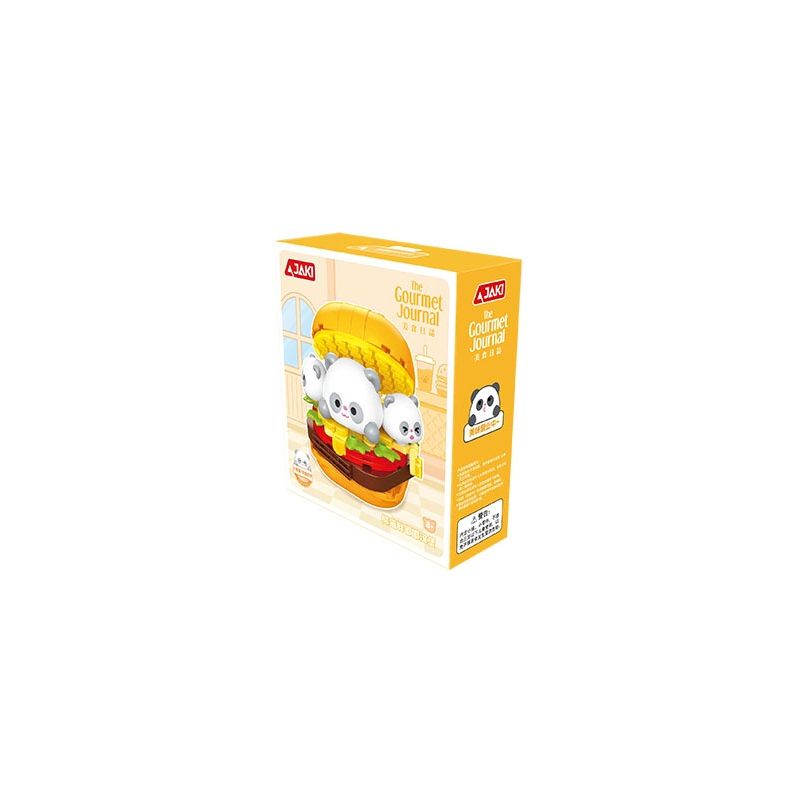JAKI MK017 NHẬT KÝ ẨM THỰC BURGER CHUBBY PANDA bộ đồ chơi xếp lắp ráp ghép mô hình HAMBURG