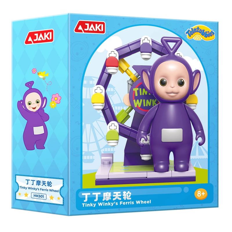 JAKI HK501 CÔNG VIÊN GIẢI TRÍ TELETUBBIES VÒNG ĐU QUAY TINTIN bộ đồ chơi xếp lắp ráp ghép mô hình
