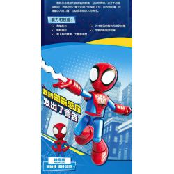 BLOKEES 74803 SPIDER-MAN SIDEKICK MAGIC PHIÊN BẢN 1 GHOST SPIDER-GWEN bộ đồ chơi xếp lắp ráp ghép mô hình Super Heroes Siêu Nhân Anh Hùng