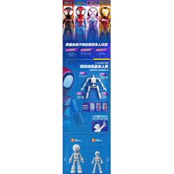 BLOKEES 74803 SPIDER-MAN SIDEKICK MAGIC PHIÊN BẢN 1 GHOST SPIDER-GWEN bộ đồ chơi xếp lắp ráp ghép mô hình Super Heroes Siêu Nhân Anh Hùng