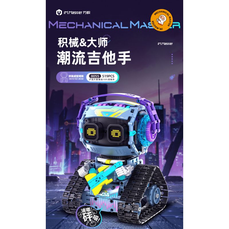 IM.MASTER QIHUI 8055 BẬC THẦY MÁY MÓC GUITARIST THỜI THƯỢNG bộ đồ chơi xếp lắp ráp ghép mô hình Technic Kỹ Thuật Công Nghệ Cao Mô Hình Phương Tiện 519 khối