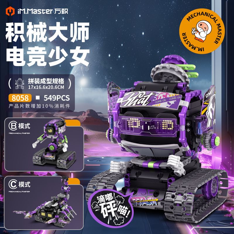 IM.MASTER QIHUI 8058 BẬC THẦY MÁY MÓC CÔ GÁI THỂ THAO ĐIỆN TỬ bộ đồ chơi xếp lắp ráp ghép mô hình Technic Kỹ Thuật Công Nghệ Cao Mô Hình Phương Tiện 549 khối