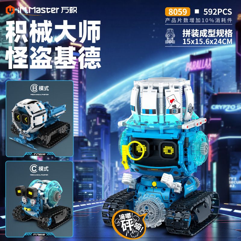 IM.MASTER QIHUI 8059 BẬC THẦY VŨ KHÍ KAITOU KIDD bộ đồ chơi xếp lắp ráp ghép mô hình Technic Kỹ Thuật Công Nghệ Cao Mô Hình Phương Tiện 592 khối
