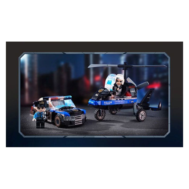 KEEPPLEY 11021 BỘ CẢNH SÁT 4 LOẠI XE TẤN CÔNG CÁNH QUẠT DÃ CHIẾN ĐA NĂNG MÁY TUẦN TRA bộ đồ chơi xếp lắp ráp ghép mô hình City Thành Phố