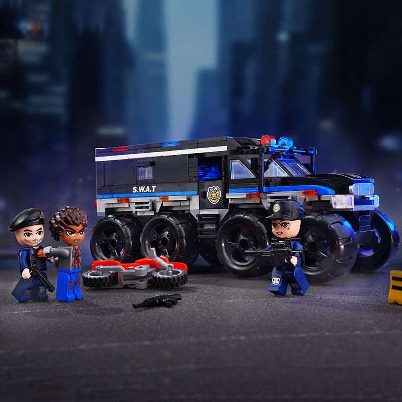 KEEPPLEY 11023 non Lego SWAT CHỐNG KHỦNG BỐ bộ đồ chơi xếp lắp ráp ghép mô hình City Thành Phố