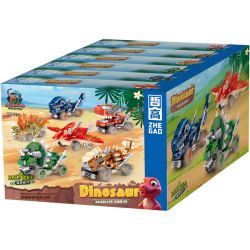 ZHEGAO 971022 XE KÉO KHỦNG LONG 6 LOẠI STEGOSAURUS ANKYLOSAURUS TARBOSAURUS TYRANNOSAURUS REX PTERANODON TRICERATOPS bộ đồ chơi xếp lắp ráp ghép mô hình 1191 khối