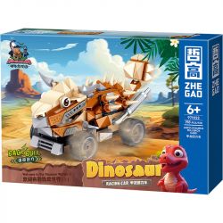 ZHEGAO 971022 XE KÉO KHỦNG LONG 6 LOẠI STEGOSAURUS ANKYLOSAURUS TARBOSAURUS TYRANNOSAURUS REX PTERANODON TRICERATOPS bộ đồ chơi xếp lắp ráp ghép mô hình 1191 khối
