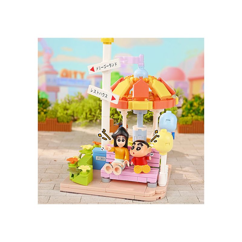 KEEPPLEY K20622 20622 CRAYON SHIN-CHAN CÔNG VIÊN GIẢI TRÍ VUI VẺ bộ đồ chơi xếp lắp ráp ghép mô hình Movie & Game Phim Và Trò Chơi 308 khối