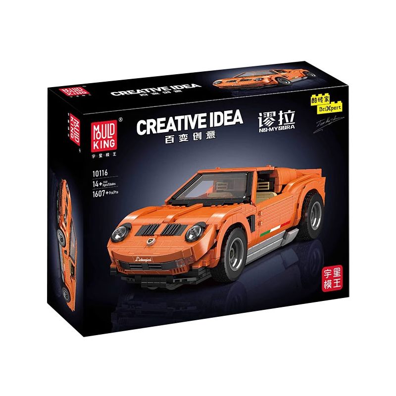 MouldKing 10116 Mould King 10116 XE THỂ THAO MU bộ đồ chơi xếp lắp ráp ghép mô hình Creator LAMBORGHINI MIURA / MURA SPORTS CAR Sáng Tạo 1607 khối