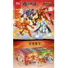 MINGDI LEIBAO K2004 2004 TÂY DU KÝ MECHA PHONG CÁCH TRUNG HOA THẦN THOẠI 4 LOẠI TÔN NGỘ KHÔNG KHỈ SÁU TAI RỒNG NHỎ MÀU TRẮNG VÀ SHA WUJING bộ đồ chơi xếp lắp ráp ghép mô hình 1070 khối