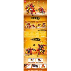 MINGDI LEIBAO K2007 2007 CƠ KHÍ PHONG CÁCH DÂN TỘC KHỈ SÁU TAI VÀ VƯỢN MA THUẬT bộ đồ chơi xếp lắp ráp ghép mô hình 526 khối