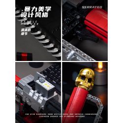 SMALL ANGLE JD028 WARHAMMER 40.000 XÍCH KIẾM ĐIỆN bộ đồ chơi xếp lắp ráp ghép mô hình Movie & Game SERRATED BATTLE HAMMER Phim Và Trò Chơi 1818 khối