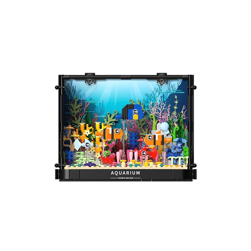 TAKUGI T4001 4001 BỂ CÁ SAN HÔ HỀ bộ đồ chơi xếp lắp ráp ghép mô hình AQUARIUM 568 khối