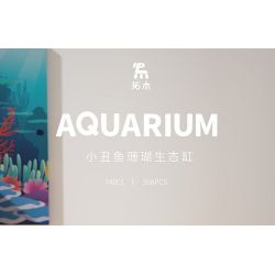 TAKUGI T4001 4001 BỂ CÁ SAN HÔ HỀ bộ đồ chơi xếp lắp ráp ghép mô hình AQUARIUM 568 khối