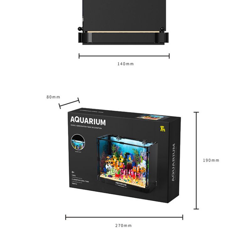 TAKUGI T4001 4001 BỂ CÁ SAN HÔ HỀ bộ đồ chơi xếp lắp ráp ghép mô hình AQUARIUM 568 khối