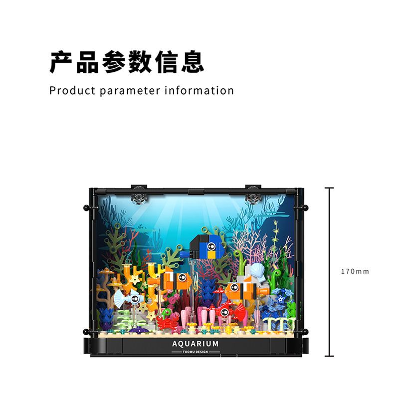 TAKUGI T4001 4001 BỂ CÁ SAN HÔ HỀ bộ đồ chơi xếp lắp ráp ghép mô hình AQUARIUM 568 khối