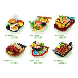 FORANGE FC8145 8145 SET MENU CỰC NGON DÀNH CHO NGƯỜI SÀNH ĂN bộ đồ chơi xếp lắp ráp ghép mô hình GOURMET SET MEAL 712 khối