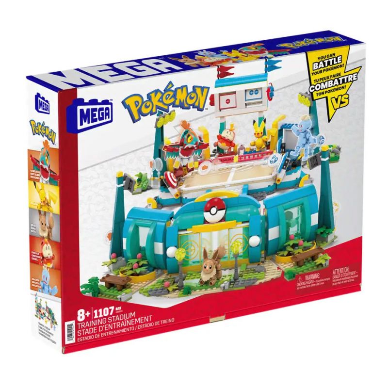 MEGA BLOKS HWR82 POKÉMON SÂN TẬP bộ đồ chơi xếp lắp ráp ghép mô hình Movie & Game POKÉMON TRAINING STADIUM Phim Và Trò Chơi 1107 khối