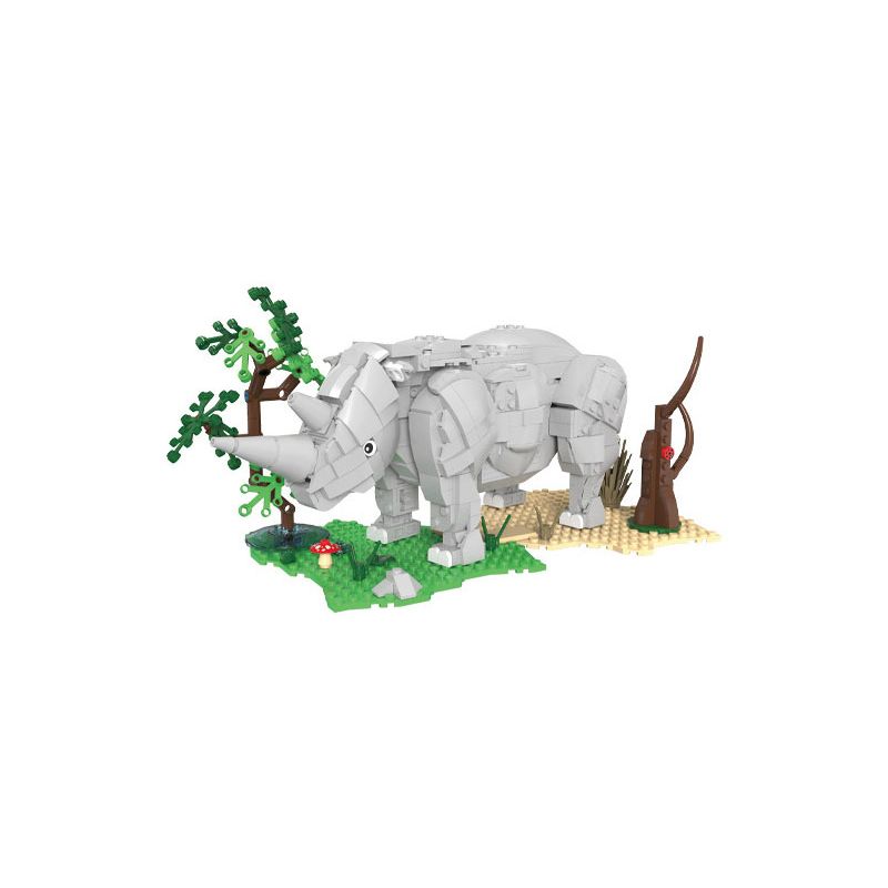 DK 6027 VOI TÊ GIÁC KHỈ ĐỘT bộ đồ chơi xếp lắp ráp ghép mô hình Creator ANIMAL WORLD 3IN1 ELEPHANT RHINOCEROS GORILLA Sáng Tạo 951 khối