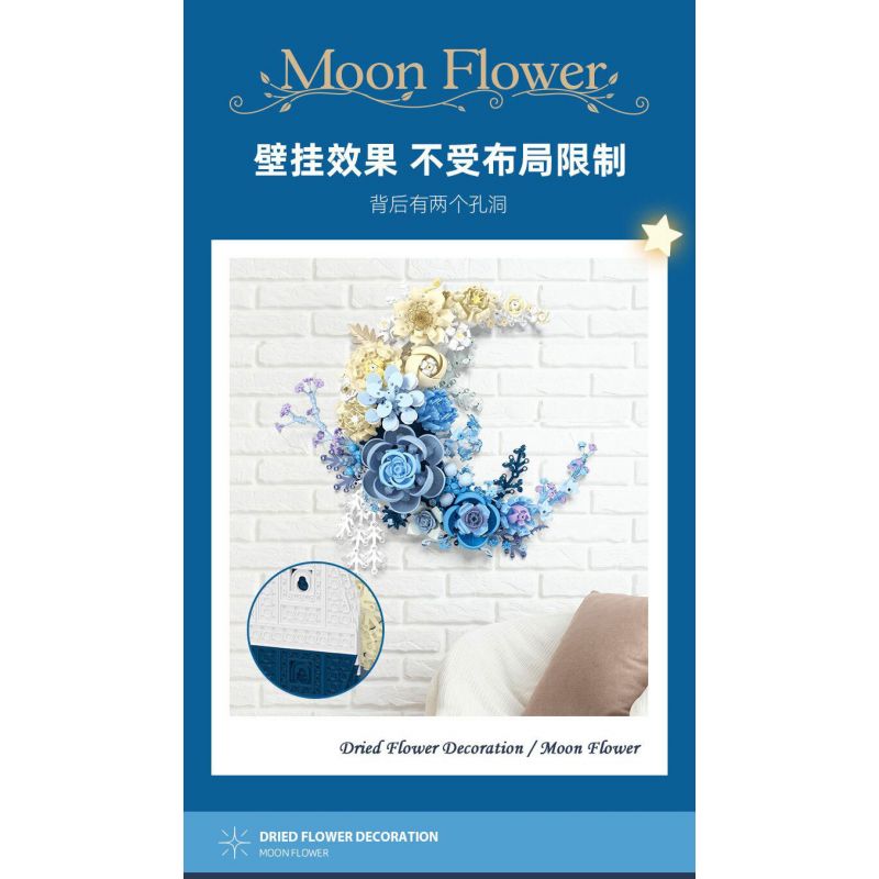 JIESTAR JJ9094 9094 HOA TRĂNG bộ đồ chơi xếp lắp ráp ghép mô hình Arts & Crafts MOON FLOWER 934 khối