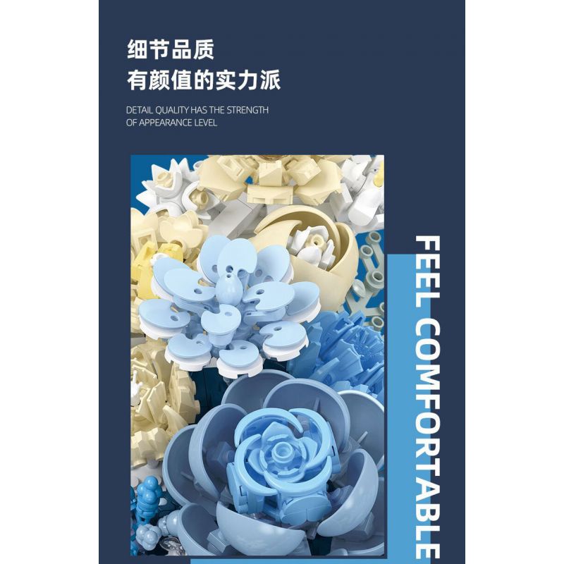 JIESTAR JJ9094 9094 HOA TRĂNG bộ đồ chơi xếp lắp ráp ghép mô hình Arts & Crafts MOON FLOWER 934 khối