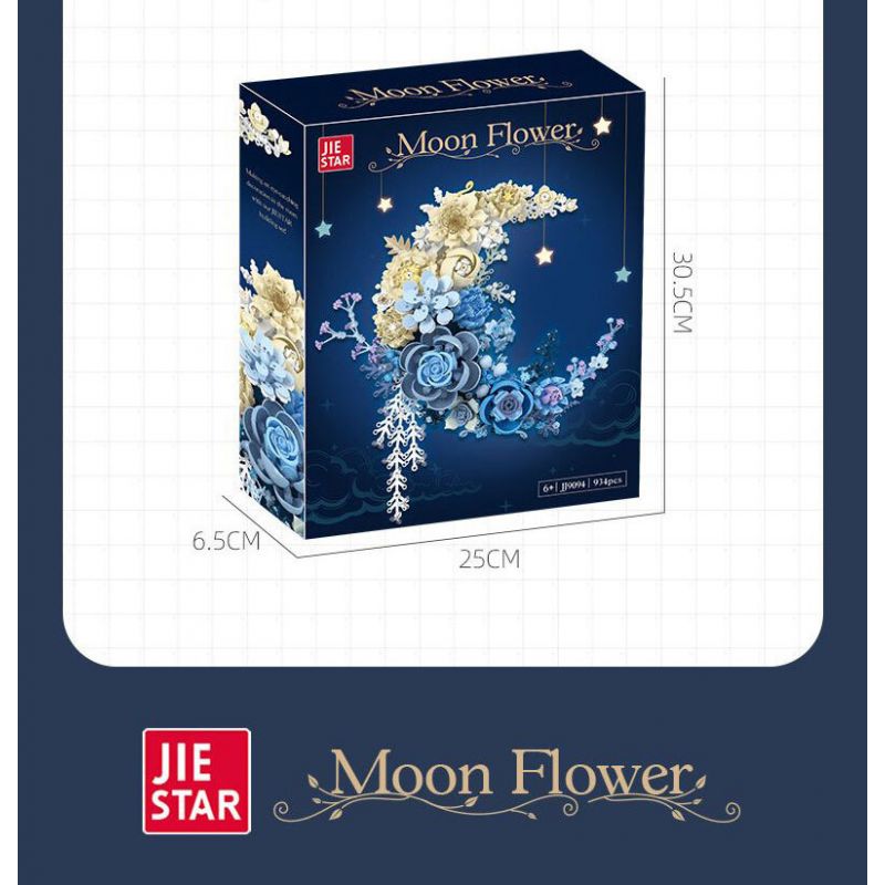 JIESTAR JJ9094 9094 HOA TRĂNG bộ đồ chơi xếp lắp ráp ghép mô hình Arts & Crafts MOON FLOWER 934 khối