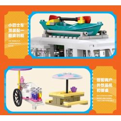 JIESTAR JJ9041 9041 XE BURGER CỔ ĐIỂN bộ đồ chơi xếp lắp ráp ghép mô hình City BURGER JOINT Thành Phố 883 khối