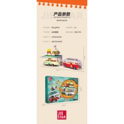 JIESTAR JJ9041 9041 XE BURGER CỔ ĐIỂN bộ đồ chơi xếp lắp ráp ghép mô hình City BURGER JOINT Thành Phố 883 khối