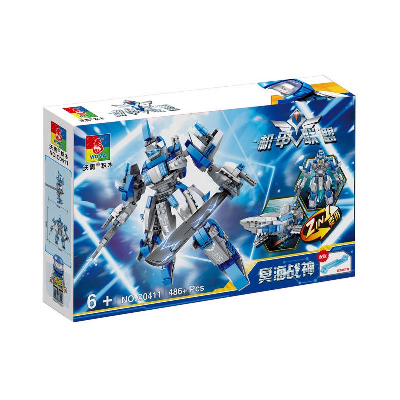WOMA C0411 0411 LIÊN MINH MECHA THẦN CHIẾN TRANH CỦA THẾ GIỚI NGẦM bộ đồ chơi xếp lắp ráp ghép mô hình 486 khối