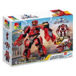 WOMA C0413 0413 LIÊN MINH MECHA BỌ CẠP BỌC THÉP ĐỎ bộ đồ chơi xếp lắp ráp ghép mô hình 361 khối