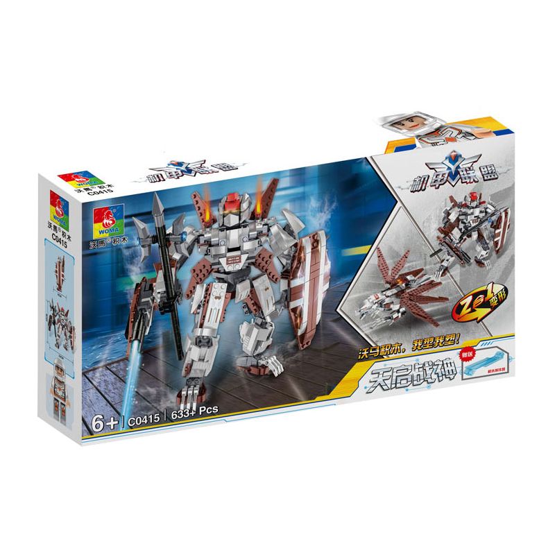 WOMA C0415 0415 LIÊN MINH MECHA THẦN CHIẾN TRANH KHẢI HUYỀN bộ đồ chơi xếp lắp ráp ghép mô hình 633 khối