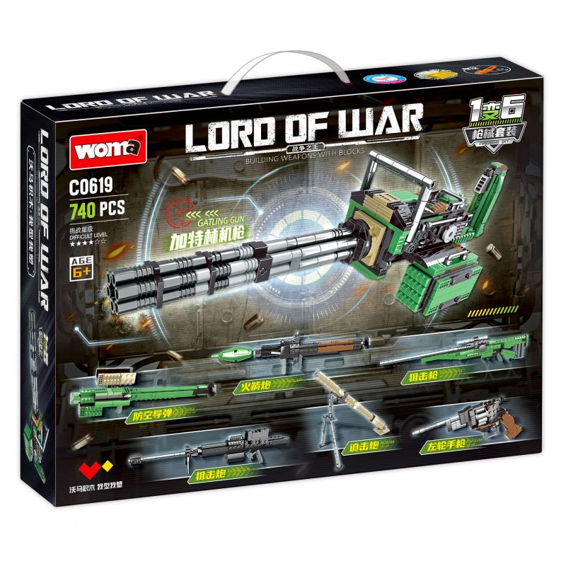 WOMA C0619 0619 SÚNG MÁY bộ đồ chơi xếp lắp ráp ghép mô hình Military Army LORD OF WAR Quân Sự Bộ Đội 740 khối WOMA C0619 0619 SÚNG MÁY bộ đồ chơi xếp lắp ráp ghép mô hình Military Army LORD OF WAR Quân Sự Bộ Đội 740 khối