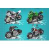 WOMA C0701 0701 XE MÁY 4 MẪU bộ đồ chơi xếp lắp ráp ghép mô hình Technic Kỹ Thuật Công Nghệ Cao Mô Hình Phương Tiện 891 khối