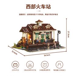 LUMIBRICKS FUNWHOLE F9039 9039 GA XE LỬA PHÍA TÂY bộ đồ chơi xếp lắp ráp ghép mô hình Creator Sáng Tạo 1974 khối
