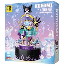 TOP TOY TC2707 2707 TINH THẦN BÍ MẬT CỦA GIA ĐÌNH SANRIO HỘP NHẠC ĐẠI DƯƠNG COOLOMI bộ đồ chơi xếp lắp ráp ghép mô hình Movie & Game SANRIO CHARACTERS KUROMI Phim Và Trò Chơi 400 khối