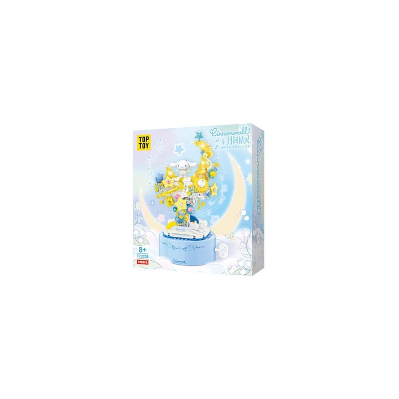 TOP TOY TC2708 2708 LINH HỒN BÍ MẬT CỦA GIA ĐÌNH SANRIO YÊU TINH CHÓ TAI TO TRONG HỘP NHẠC MẶT TRĂNG bộ đồ chơi xếp lắp ráp ghép mô hình Movie & Game SANRIO CHARACTERS CINNAMOROLL Phim Và Trò Chơi 400 khối