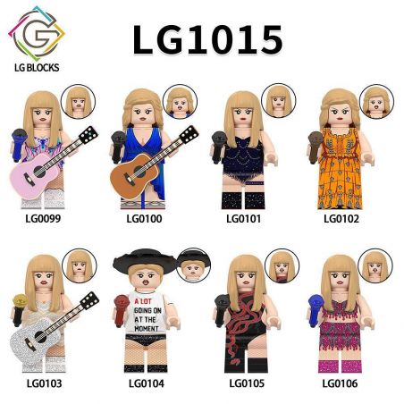 LG BLOCKS LG1015 1015 LG0099 0099 LG0100 0100 LG0101 0101 LG0102 0102 LG0103 0103 LG0104 0104 LG0105 0105 LG0106 0106 TAYLOR SWIFT MÔ HÌNH NHỎ 8 PHONG CÁCH bộ đồ chơi xếp lắp ráp ghép mô hình Collectable Minifigures Búp Bê Sưu Tầm