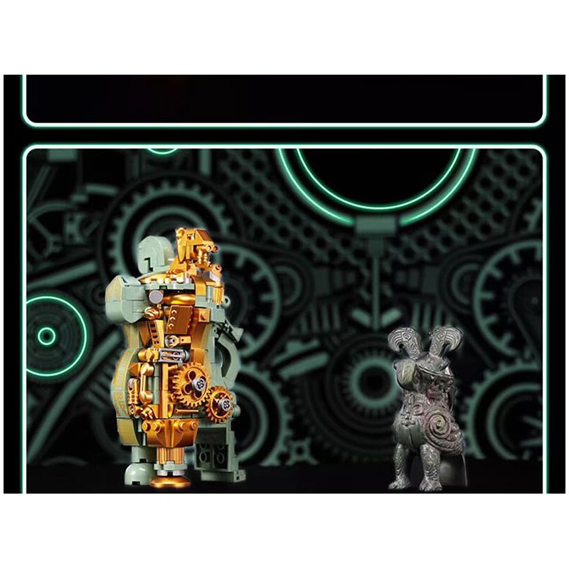 NATIONAL MUSEUM OF CHINA EK030 TRIỂN LÃM QUỐC GIA YANYI CƠ KHÍ ĐỒNG SIYANG FANGZUN bộ đồ chơi xếp lắp ráp ghép mô hình