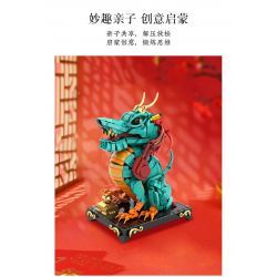 DUNHUANG CULTURAL CREATION DH-JM012 JM012 DHJM012 THÚ TỐT LÀNH ĐÔN HOÀNG RỒNG GIỮ KHO BÁU LỚN bộ đồ chơi xếp lắp ráp ghép mô hình 1477 khối