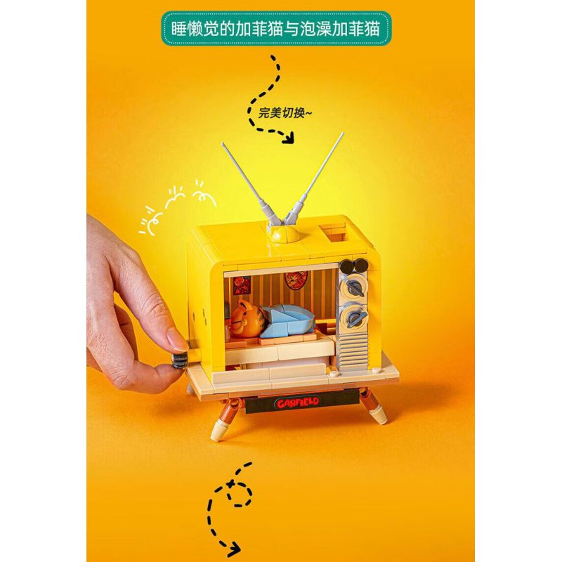 PLEYERID M38-P8052A P8052A 8052A M38P8052A 38-P8052A GIẤC MƠ BAN NGÀY CỦA GARFIELD TRUYỆN TRANH bộ đồ chơi xếp lắp ráp ghép mô hình Movie & Game Phim Và Trò Chơi