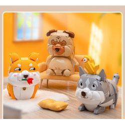 PLEYERID M38-P8058 P8058 8058 M38P8058 38-P8058 NHÀ THÚ CƯNG DỄ THƯƠNG Q HỘP ĐỰNG BÚT 3 LOẠI COURTING CHAI FUNNY BIRD ER HAN FA DOU bộ đồ chơi xếp lắp ráp ghép mô hình