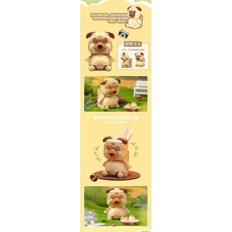 PLEYERID M38-P8058 P8058 8058 M38P8058 38-P8058 NHÀ THÚ CƯNG DỄ THƯƠNG Q HỘP ĐỰNG BÚT 3 LOẠI COURTING CHAI FUNNY BIRD ER HAN FA DOU bộ đồ chơi xếp lắp ráp ghép mô hình