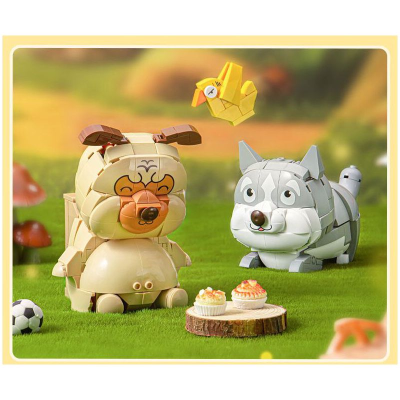 PLEYERID M38-P8058 P8058 8058 M38P8058 38-P8058 NHÀ THÚ CƯNG DỄ THƯƠNG Q HỘP ĐỰNG BÚT 3 LOẠI COURTING CHAI FUNNY BIRD ER HAN FA DOU bộ đồ chơi xếp lắp ráp ghép mô hình