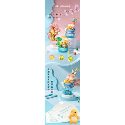 PLEYERID M38-P8050 P8050 8050 M38P8050 38-P8050 RỒNG SỮA QI DU HÀNH HỘP LƯU TRỮ PHONG CÁCH TRUNG QUỐC 3 KIỂU ÁNH TRĂNG TRÊN AO SEN THUẬN BUỒM XUÔI GIÓ HOA ĐÀO bộ đồ chơi xếp lắp ráp ghép mô hình