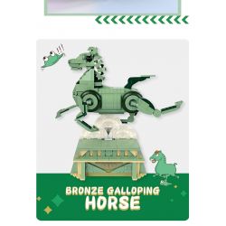 GANSU PROVINCIAL MUSEUM 06001 BỘ BA CHIỀU NGỰA PHI NƯỚC ĐẠI BẰNG ĐỒNG bộ đồ chơi xếp lắp ráp ghép mô hình Arts & Crafts 887 khối