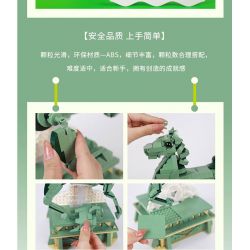 GANSU PROVINCIAL MUSEUM 06001 BỘ BA CHIỀU NGỰA PHI NƯỚC ĐẠI BẰNG ĐỒNG bộ đồ chơi xếp lắp ráp ghép mô hình Arts & Crafts 887 khối