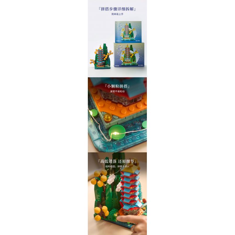 NATIONAL LIBRARY B0282 0282 THƯ VIỆN QUỐC GIA VĂN XƯƠNG TĂNG HUY THÁP HỘP ĐỰNG BÚT bộ đồ chơi xếp lắp ráp ghép mô hình Architecture Công Trình Kiến Trúc 530 khối